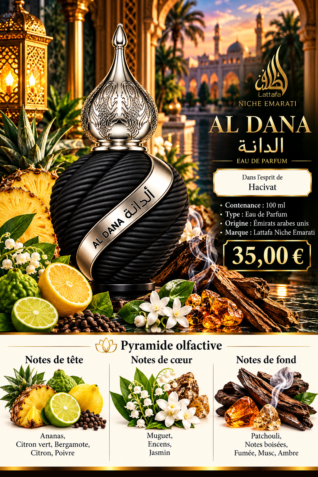 Présentation du parfum AL DANA — NICHE EMARATI