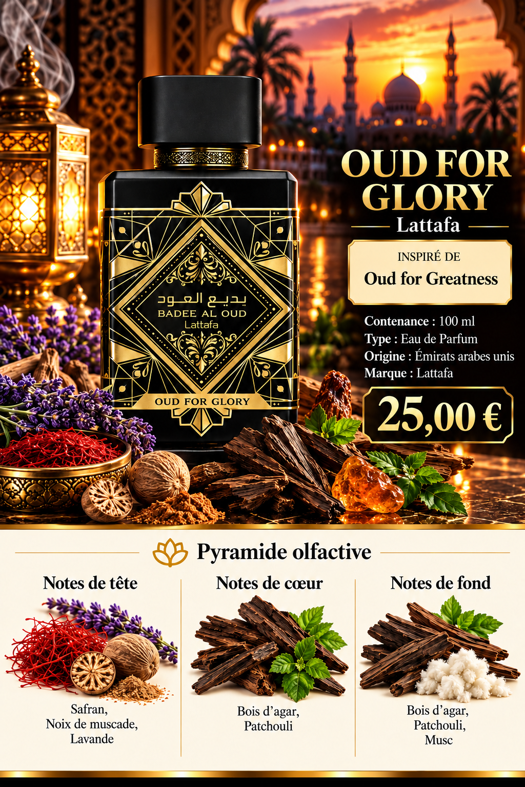 Présentation du parfum OUD FOR GLORY