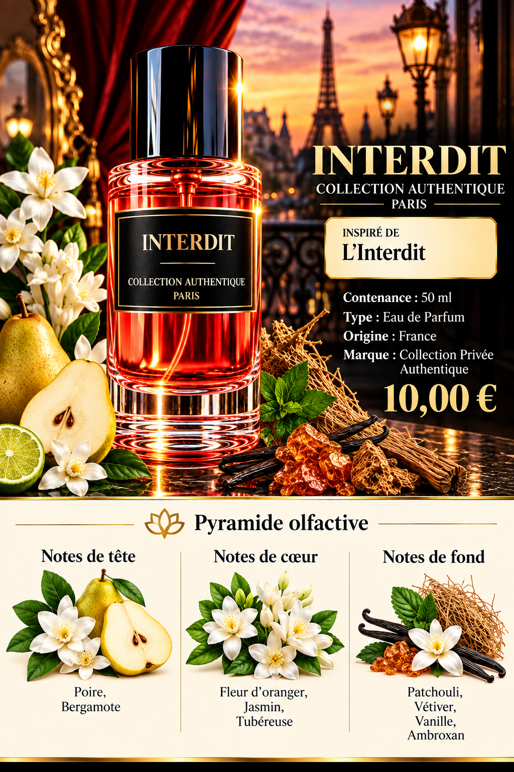 Présentation du parfum INTERDIT