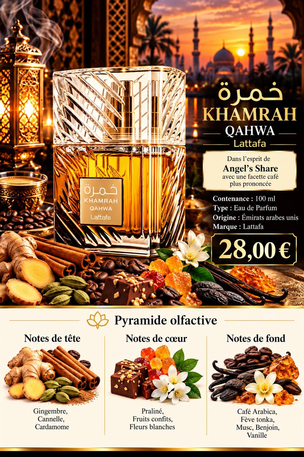Présentation du parfum KHAMRAH QAHWA