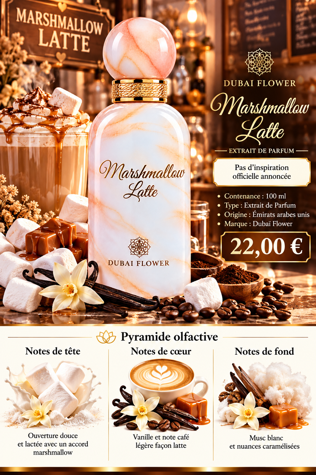 Présentation du parfum MARSHMALLOW LATTE