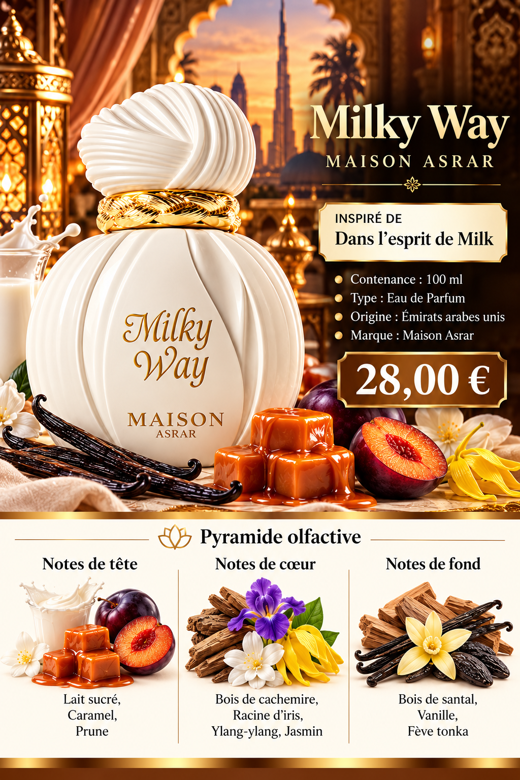 Présentation du parfum MILKY WAY